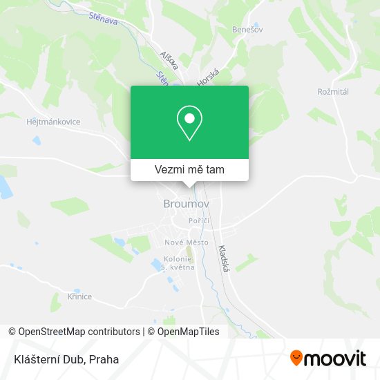 Klášterní Dub mapa