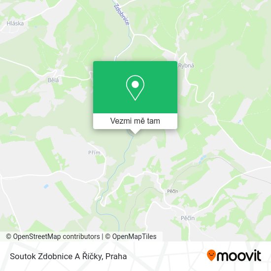 Soutok Zdobnice A Říčky mapa