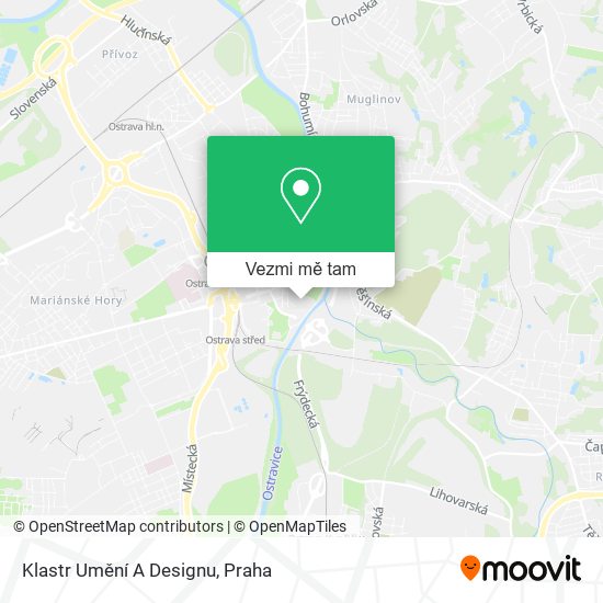 Klastr Umění A Designu mapa