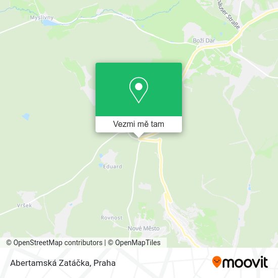 Abertamská Zatáčka mapa