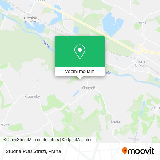 Studna POD Stráží mapa