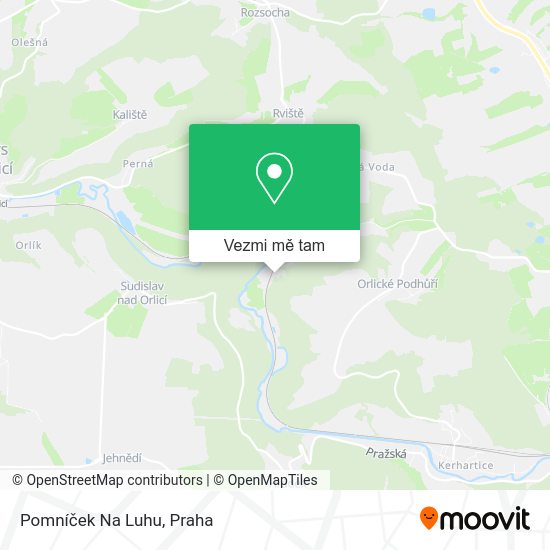 Pomníček Na Luhu mapa