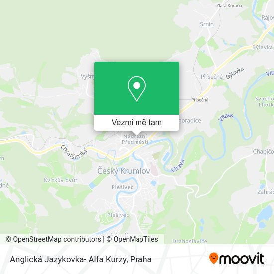 Anglická Jazykovka- Alfa Kurzy mapa