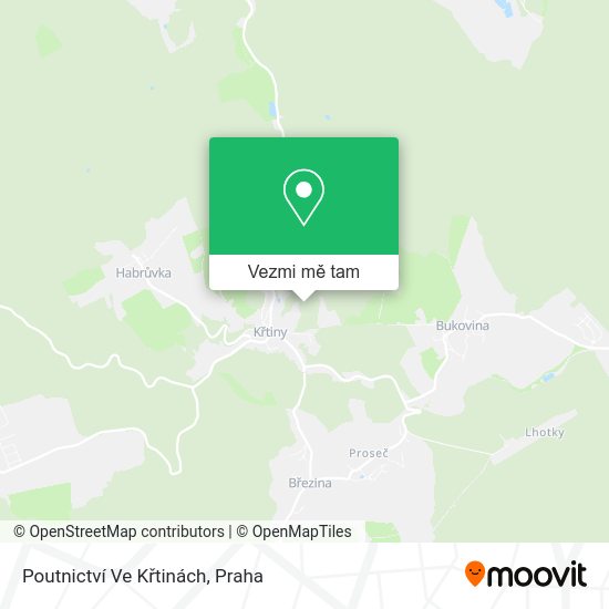 Poutnictví Ve Křtinách mapa