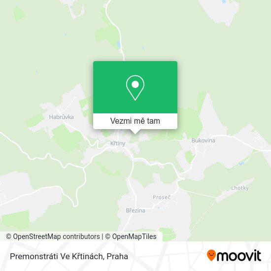 Premonstráti Ve Křtinách mapa