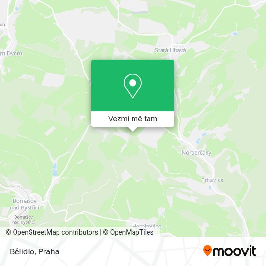 Bělidlo mapa