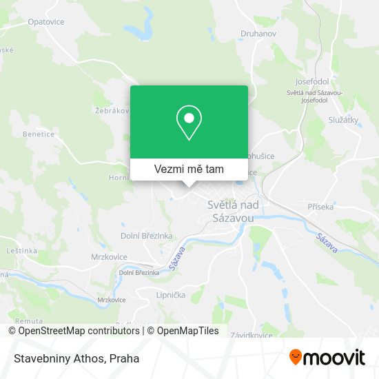 Stavebniny Athos mapa