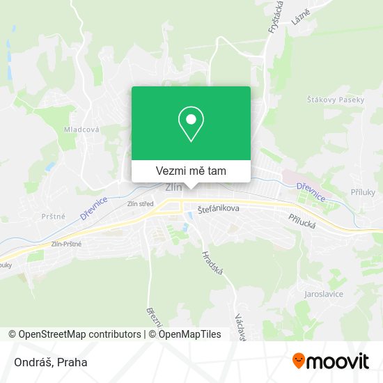 Ondráš mapa