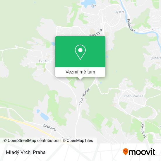 Mladý Vrch mapa