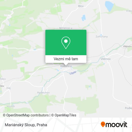 Mariánský Sloup mapa