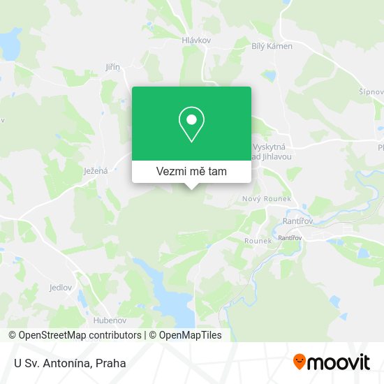 U Sv. Antonína mapa
