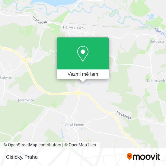 Olšičky mapa