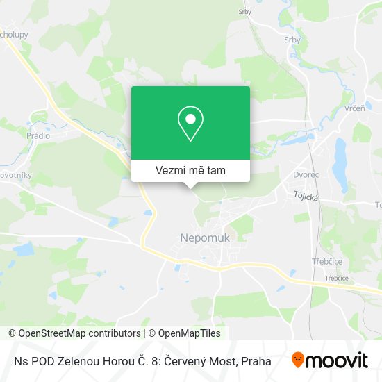 Ns POD Zelenou Horou Č. 8: Červený Most mapa