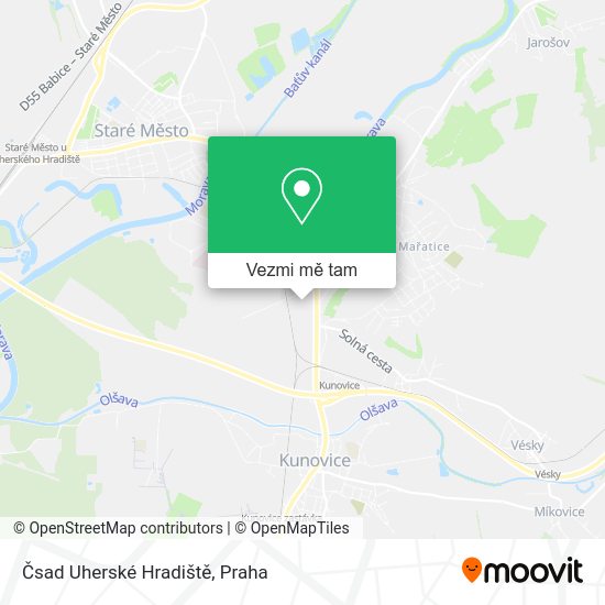 Čsad Uherské Hradiště mapa