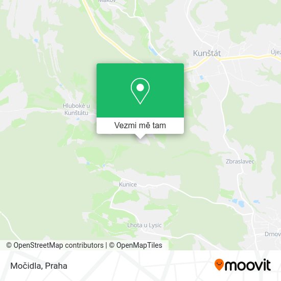 Močidla mapa