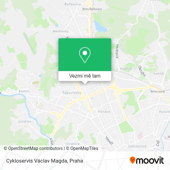 Cykloservis Václav Magda mapa