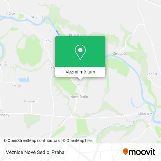 Věznice Nové Sedlo mapa
