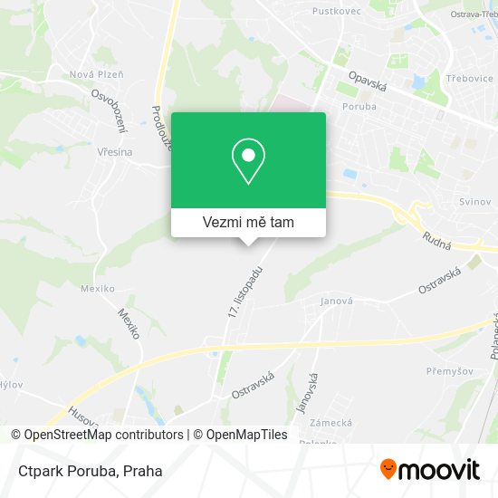 Ctpark Poruba mapa