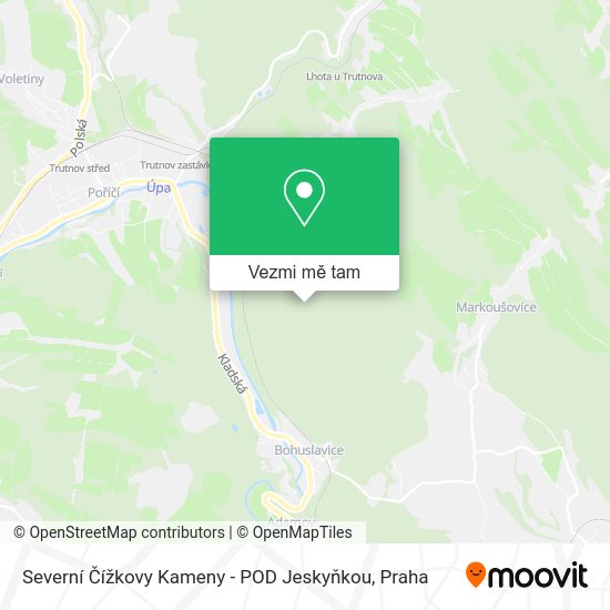 Severní Čížkovy Kameny - POD Jeskyňkou mapa