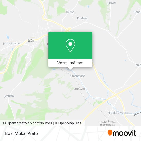 Boží Muka mapa
