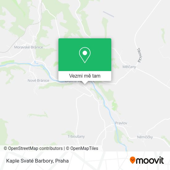 Kaple Svaté Barbory mapa