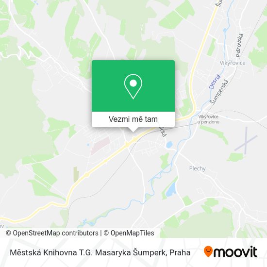 Městská Knihovna T.G. Masaryka Šumperk mapa