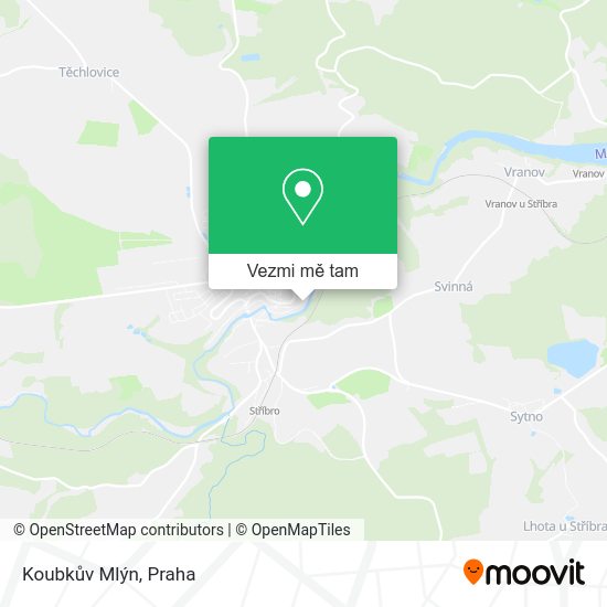 Koubkův Mlýn mapa