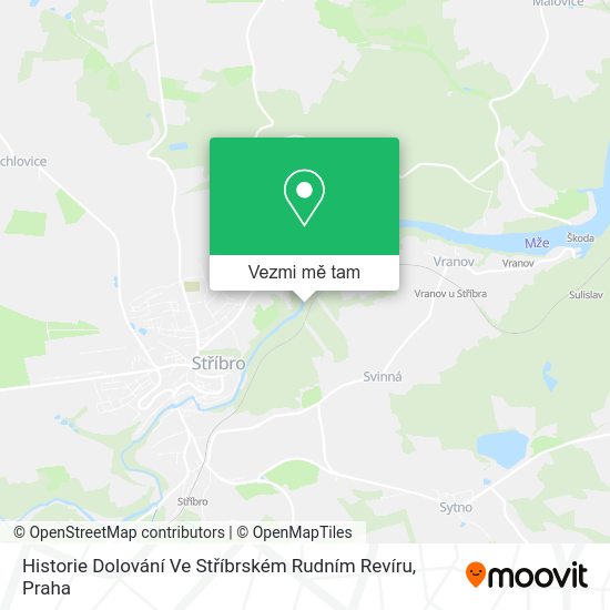 Historie Dolování Ve Stříbrském Rudním Revíru mapa