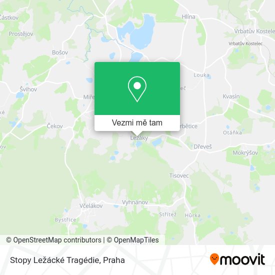 Stopy Ležácké Tragédie mapa