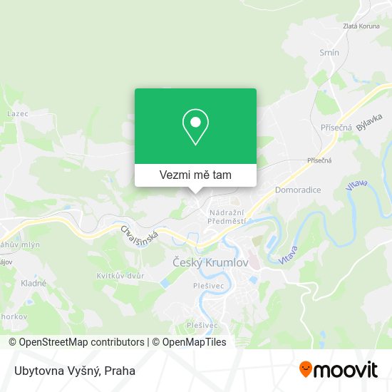 Ubytovna Vyšný mapa