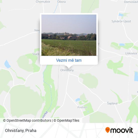 Ohnišťany mapa