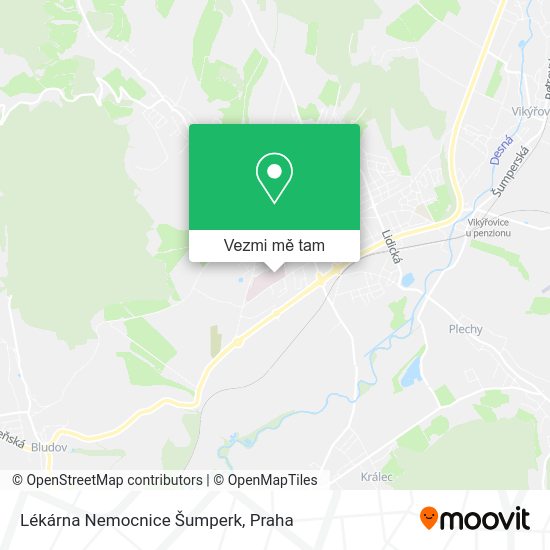 Lékárna Nemocnice Šumperk mapa