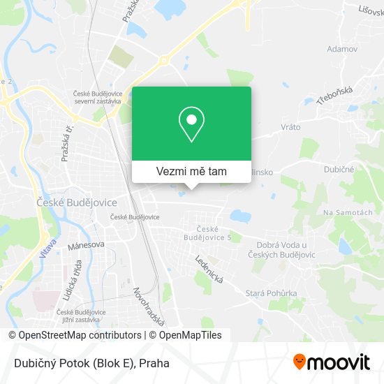 Dubičný Potok (Blok E) mapa