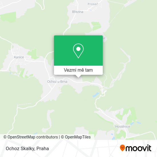 Ochoz Skalky mapa