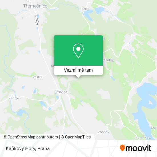 Kaňkovy Hory mapa