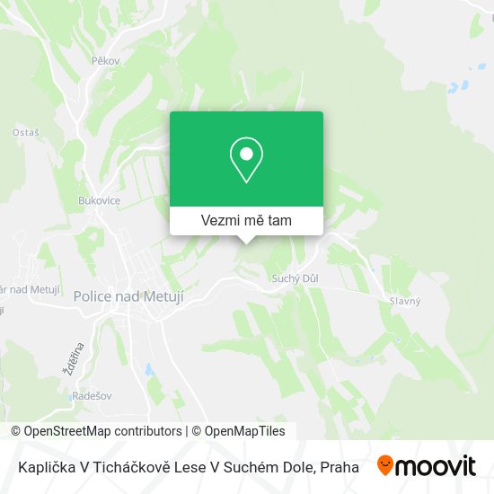 Kaplička V Ticháčkově Lese V Suchém Dole mapa