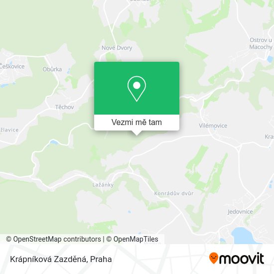 Krápníková Zazděná mapa