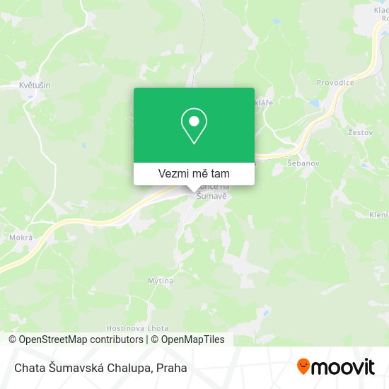 Chata Šumavská Chalupa mapa
