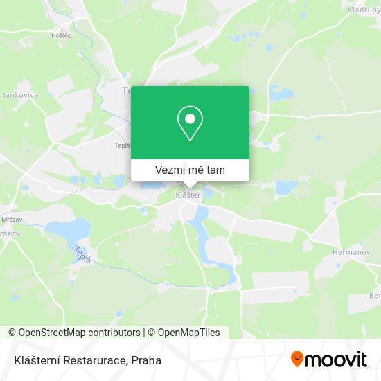 Klášterní Restarurace mapa