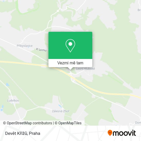 Devět Křížů mapa