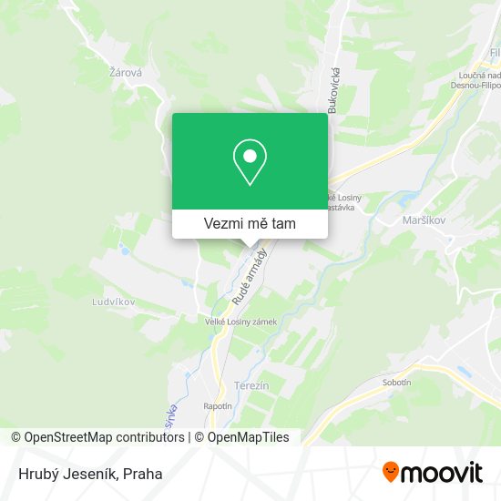 Hrubý Jeseník mapa