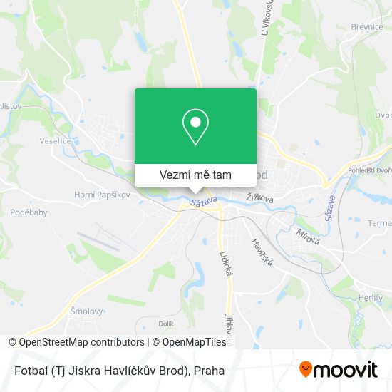 Fotbal (Tj Jiskra Havlíčkův Brod) mapa