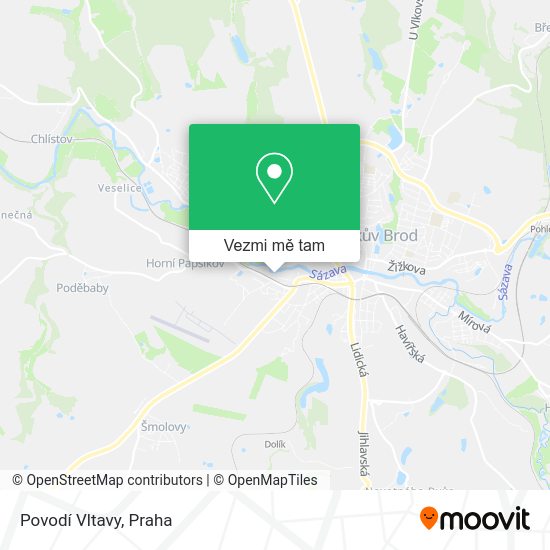 Povodí Vltavy mapa