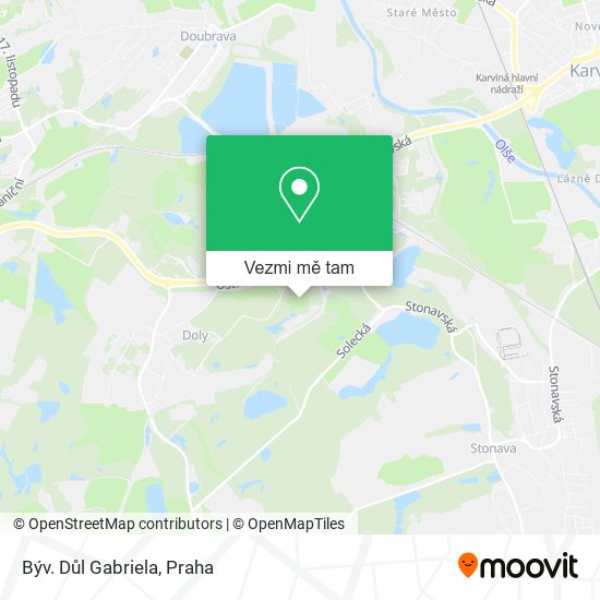 Býv. Důl Gabriela mapa