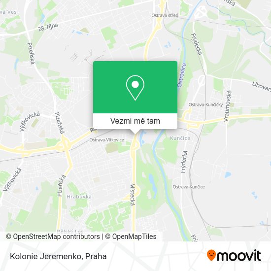 Kolonie Jeremenko mapa