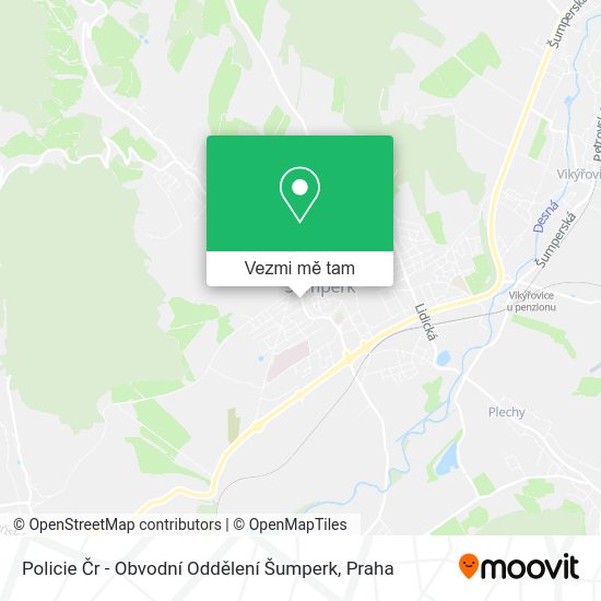 Policie Čr - Obvodní Oddělení Šumperk mapa