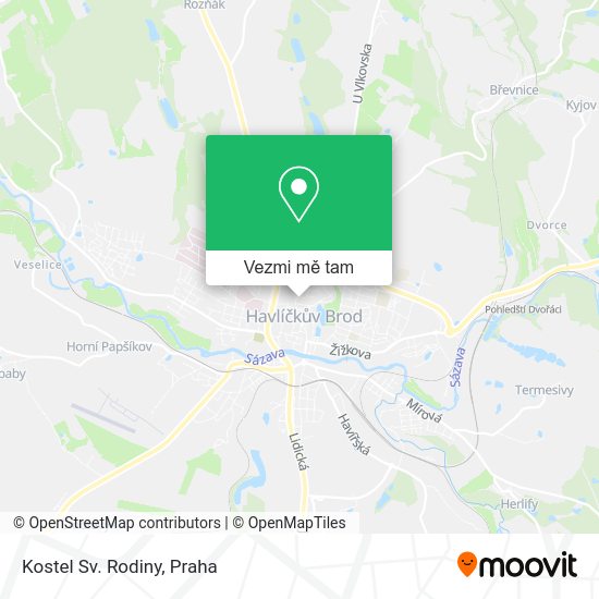 Kostel Sv. Rodiny mapa