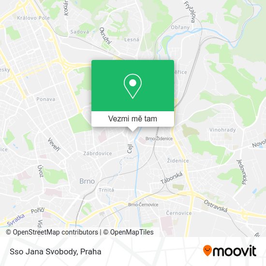 Sso Jana Svobody mapa
