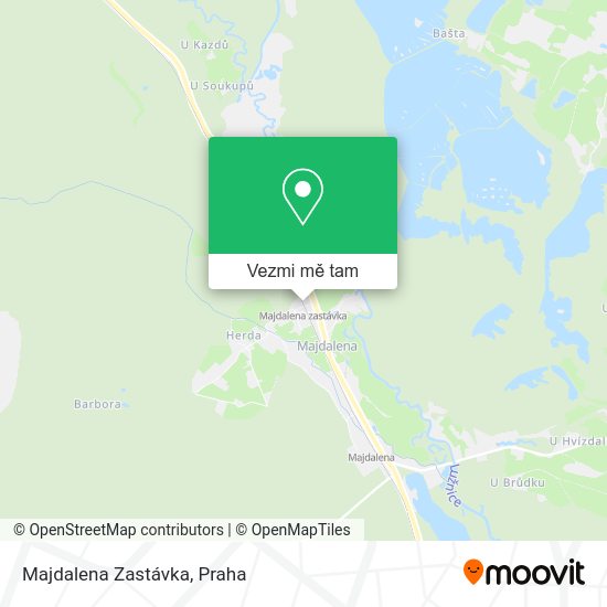 Majdalena Zastávka mapa