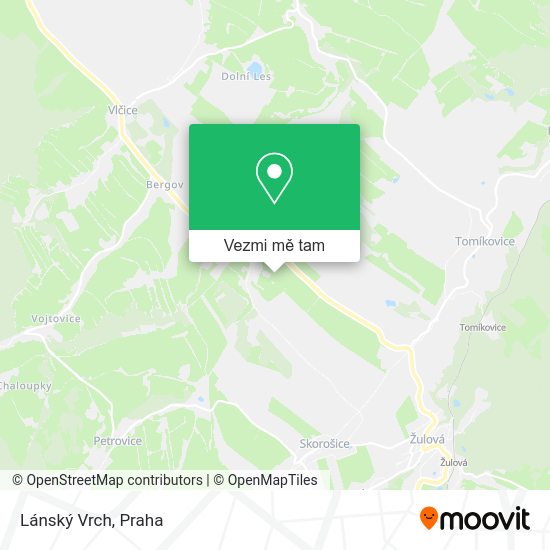Lánský Vrch mapa